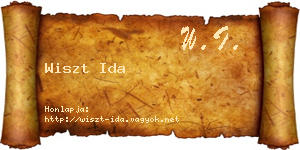 Wiszt Ida névjegykártya